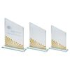Picture of Jade Glass Angled Plaque With Gold|silver Glitter Detail (5mm Thick) - 6.5in