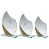 Picture of Jade Glass Plaque With Gold|silver Bubble Detail (4mm Thick) - 8in