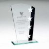 Picture of Jade Glass Shield With Silver|black Star Design (4mm Thick) - 6.5in