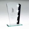 Picture of Jade Glass Shield With Silver|black Star Design (4mm Thick) - 6.5in