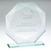 Picture of Jade Glass Octagon + Silver Lined Edges (4mm Thick) - 7.5in
