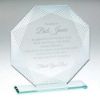 Picture of Jade Glass Octagon + Silver Lined Edges (4mm Thick) - 7.5in