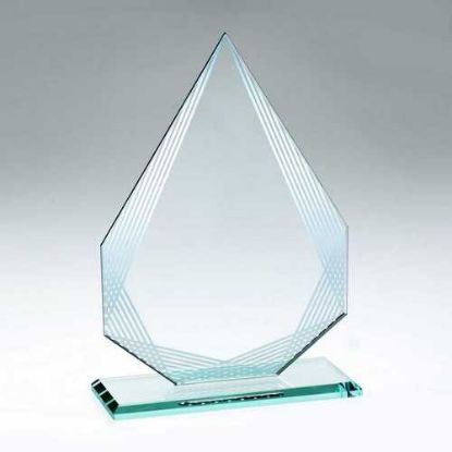 Picture of Jade Glass Diamond + Silver Lined Edges (4mm Thick) - 8in