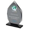 Picture of Smoked Black Glass Diamond Plaque (10mm Thick) - 7in