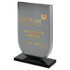 Picture of Smoked Black Glass Shield Plaque (10mm Thick) - 6.75in