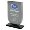 Picture of Smoked Black Glass Shield Plaque (10mm Thick) - 6.75in