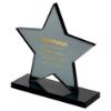 Picture of Smoked Black Glass Star Plaque (10mm Thick) - 5.25in