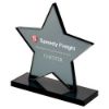 Picture of Smoked Black Glass Star Plaque (10mm Thick) - 5.25in