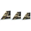 Picture of Xxx Black|gold Printed Glass Plaque With Rugby Boot|ball - 5.75in