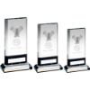 Picture of Clear|black Glass Plaque With Lasered Football Image (15mm Thick) - 8.25in