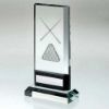 Picture of Clear|black Glass Plaque With Lasered Pool|snooker Image (15mm Thick) - 8.25in