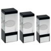 Picture of Clear|black Glass Block With Lasered Rugby Image - 4.75in