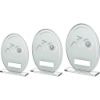 Picture of White|silver Printed Glass Oval With Wreath Design (1in Centre) - 7.25in