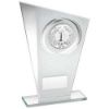 Picture of White|silver Printed Glass Plaque With Wreath - (2in Centre) 8in