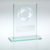 Picture of Jade Glass With Silver Football (1in Centre) - 4.5in