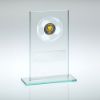 Picture of Jade Glass With Silver Football (1in Centre) - 5.5in