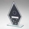 Picture of Grey|silver Printed Glass Diamond With Silver Stars - (1in Centre) 6.5in