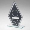 Picture of Grey|silver Printed Glass Diamond With Silver Stars - (1in Centre) 6.5in