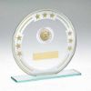 Picture of Jade Round Glass With Silver|gold Detail (1in Centre) - 6.25in