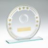 Picture of Jade Round Glass With Silver|gold Detail (1in Centre) - 6.25in
