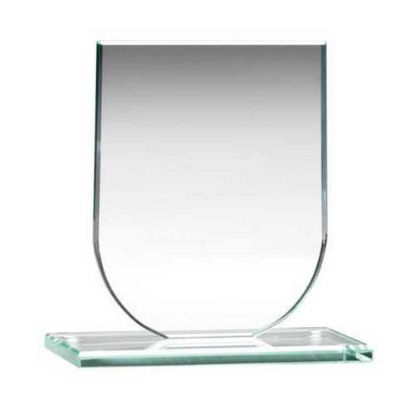 Picture of Jade Glass Shield Plaque (6mm Thick) - 5.25in