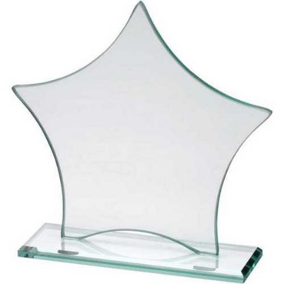 Picture of Jade Glass Star Plaque (6mm Thick) - 5.5in