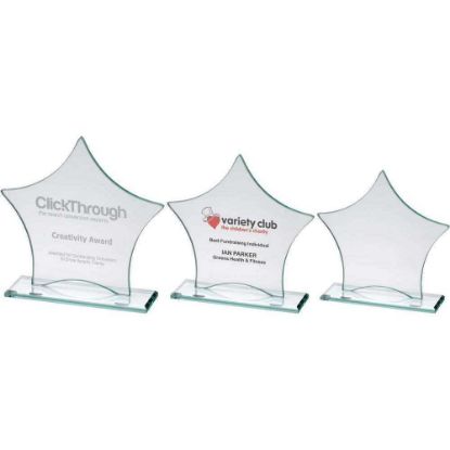 Picture of Jade Glass Star Plaque (6mm Thick) - 8.5in