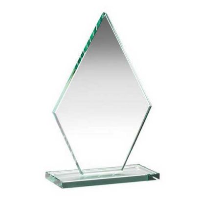 Picture of Jade Glass Tall Diamond Plaque (10mm Thick) - 7in
