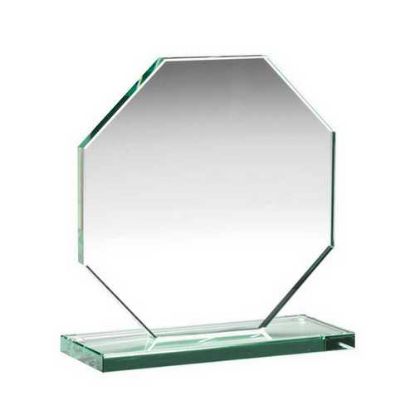 Picture of Jade Glass Octagon Plaque (10mm Thickness) - 6.25in