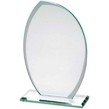 Picture of Jade Glass Plaque With Frosted Sides (6mm Thick) - 8.25in