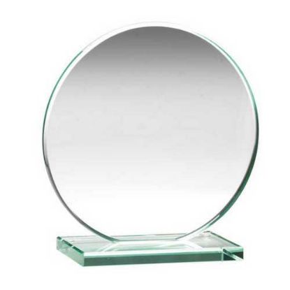 Picture of Jade Glass Round Plaque (10mm Thick) - 6.25in