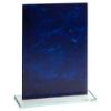 Picture of Blue Marble Backed Jade Glass Rectangle (4mm Thick) - 6.5in