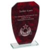 Picture of Red Marble Backed Jade Glass Shield (4mm Thick) - 6.5in