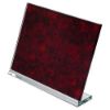 Picture of Red Marble Backed Clear Glass Landscape Plaque - 7.5 X 9.5in