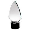Picture of Clear Glass Arrowhead (20mm Thick) On Round Black Base - 9in