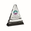 Picture of Clear Glass Pyramid On Black Base - 6.5in
