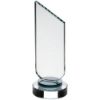 Picture of Clear Glass Plaque With Black Neck And Round Base - 7.5in
