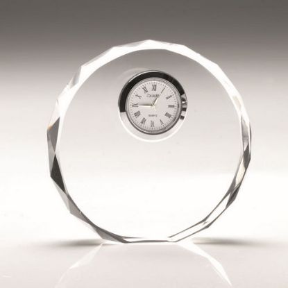 Picture of Clear Glass Round Clock (20mm Thick)
