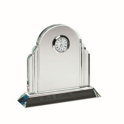 Picture of Clear Glass Arched Clock (20mm Thick)
