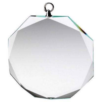 Picture of Clear Glass Octagon Medal (6mm Thick)