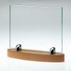 Picture of Clear Glass 10mm Rectangle On Light Wood Base - (Glass 8.25 X 10.5") 9.5 X 11in