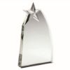 Picture of Clear Glass Wedge With Detailed Metal Star - 7.5in