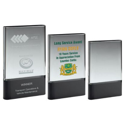 Picture of Clear Glass Plaque On Black Base (30mm Thick)