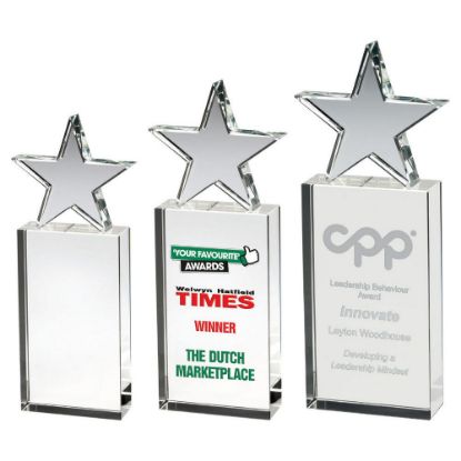 Picture of Clear Glass Block With Glass Star