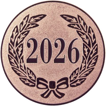 Picture of Metal 2026 Year Date Centre 25mm Bronze - 1in