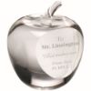 Picture of Clear Glass Apple Paperweight With Presentation Case - 3.5in