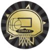 Picture of Basketball Gold|black Printed Centre 50mm - 2in