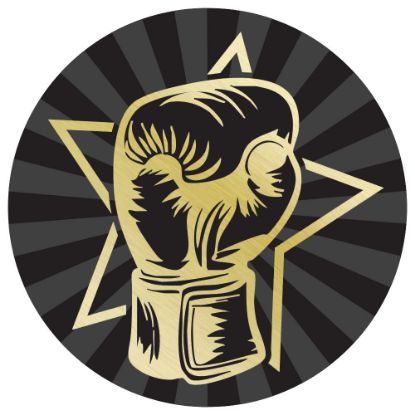 Picture of Boxing Gold~black Printed Centre 50mm