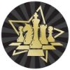 Picture of Chess Gold|black Printed Centre 50mm - 2in