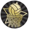 Picture of Netball Gold|black Printed Centre 50mm - 2in